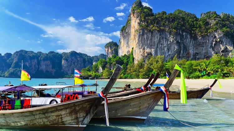Bateaux en Thaïlande