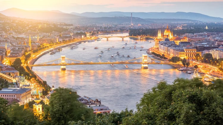 Le Danube en soirée