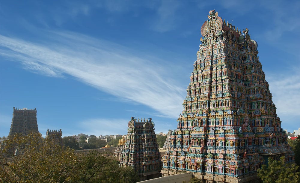 Le temple Meenakshi en Inde du Sud