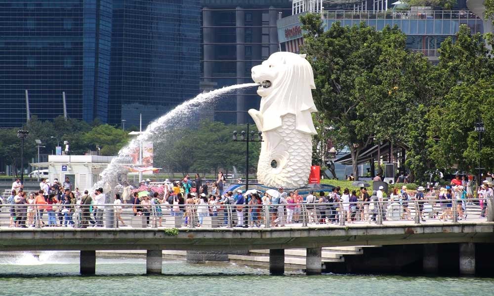 Sculpture-merlion-Singapour