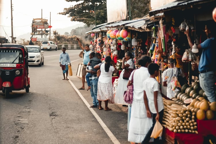 Marché au Sri Lanka