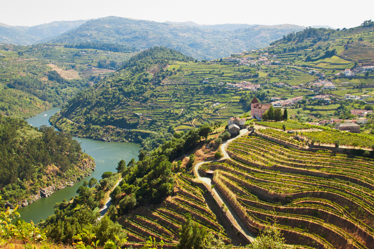 Vue panorique de Douro au Portugal