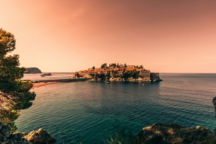 Coucher de soleil en Macédoine du Nord